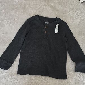 The Children's Place Dark Gray Long Sleeve Henley Tee